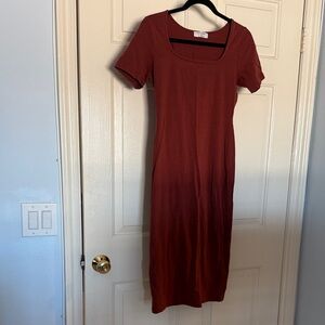 Zenana Outfitters Rust Midi Dress